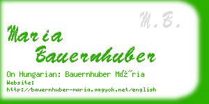 maria bauernhuber business card